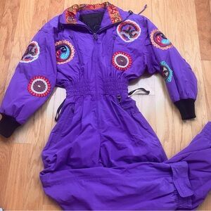Bogner Vintage Women’s Purple Ski Suit embroidered (Johnny was vibes)